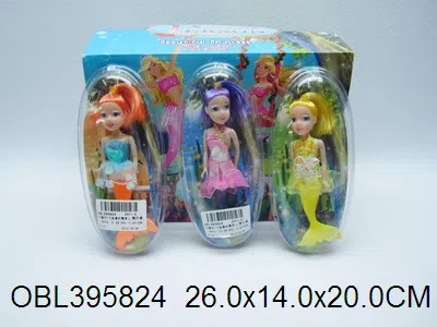 12身庄7寸实身软尾美人鱼 3款混装1款衣服2色_OBL395824