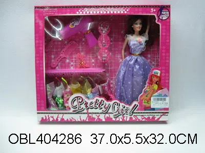 11.5寸实身时尚芭芘套装配饰品 衣服2款2色混装_OBL404286