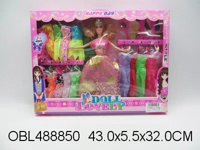 11.5寸实身芭芘套装 衣服1款3色混装_OBL488850