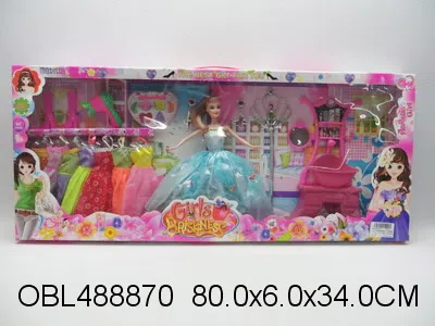 11.5寸实身芭芘套装 衣服1款3色混装_OBL488870