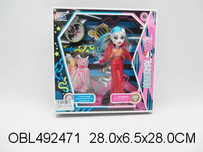 9寸实身魔鬼芭芘套装 衣服1款2色混装_OBL492471