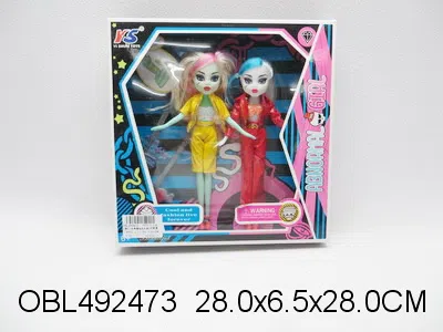 2身9寸实身魔鬼芭芘套装 衣服1款2色混装_OBL492473