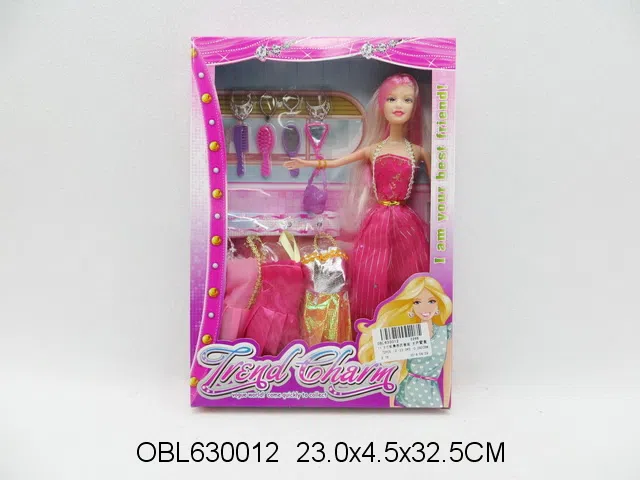 11.5寸实身芭芘套装 主体衣服多款多色混装_OBL630012