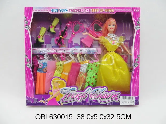 11.5寸实身芭芘套装 主体衣服多款多色混装_OBL630015