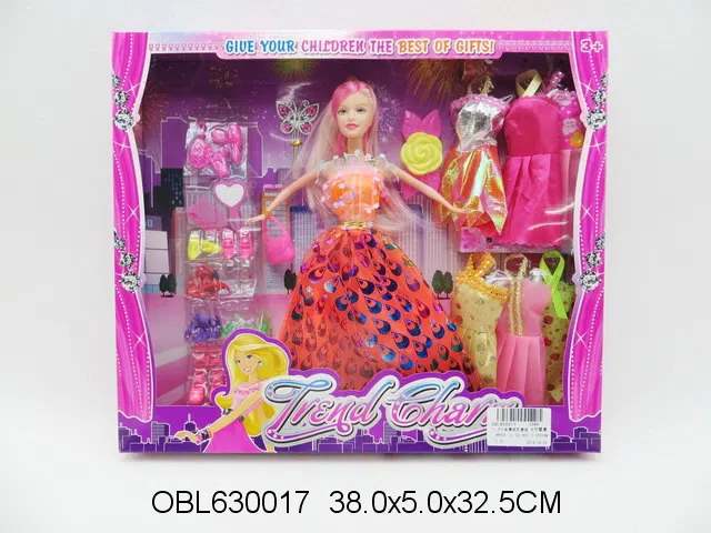 11.5寸实身芭芘套装 主体衣服多款多色混装_OBL630017