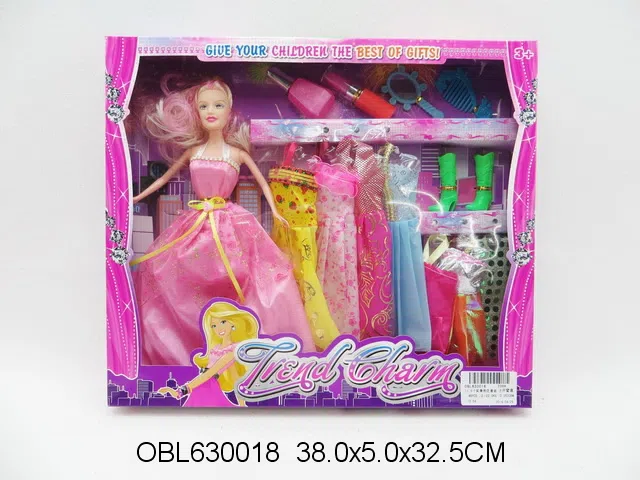 11.5寸实身芭芘套装 主体衣服多款多色混装_OBL630018