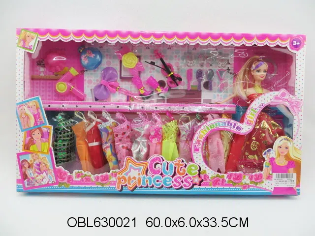 11.5寸实身芭芘套装 主体衣服多款多色混装_OBL630021