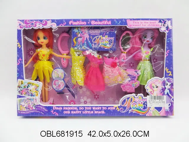 2身9寸实身马妹芭芘套装 主体衣服1款2色混装_OBL681915