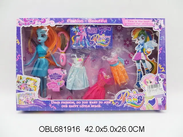 9寸实身马妹芭芘套装 主体衣服1款2色混装_OBL681916