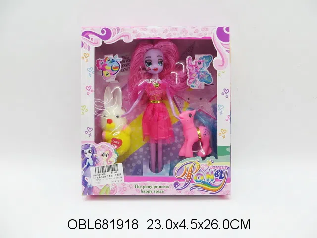 9寸实身马妹芭芘套装 主体衣服1款2色混装_OBL681918