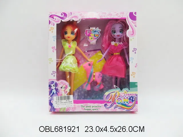 2身庄9寸实身马妹芭芘套装 主体衣服1款2色混装_OBL681921