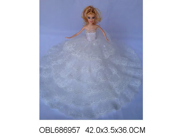 11.5寸实身婚纱芭芘 主体衣服1款1色混装_OBL686957