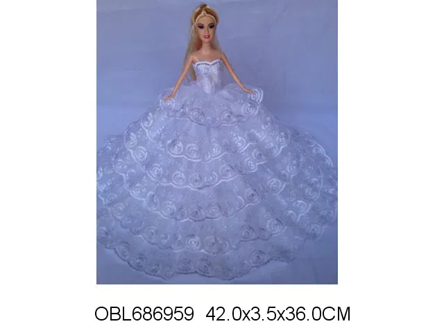 11.5寸实身婚纱芭芘 主体衣服1款1色混装_OBL686959