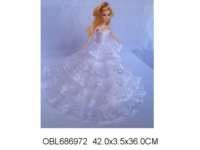 11.5寸实身婚纱芭芘 主体衣服1款1色混装_OBL686972