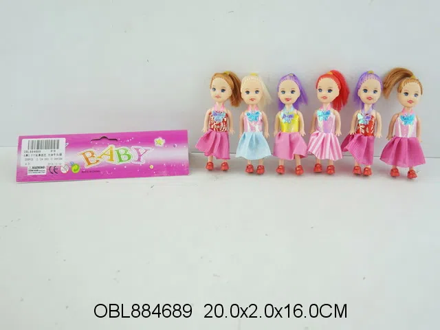 6身3.5寸实身芭芘 主体衣服1款多色混装_OBL884689