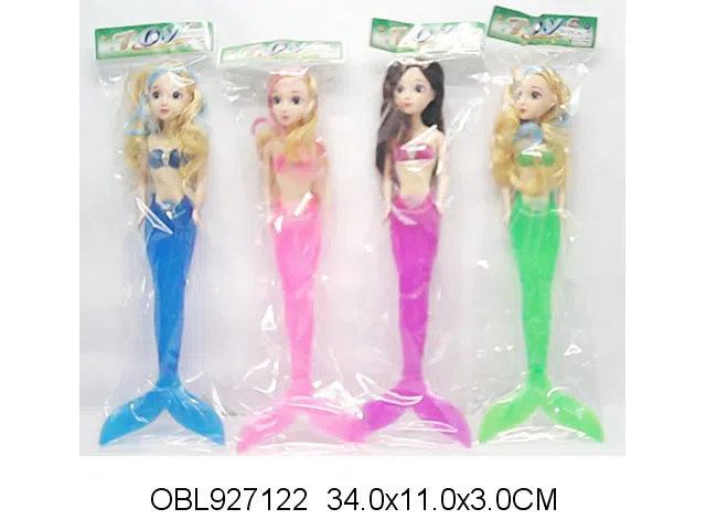 11寸实身美人鱼芭芘带灯光 包电 4色混装_OBL927122