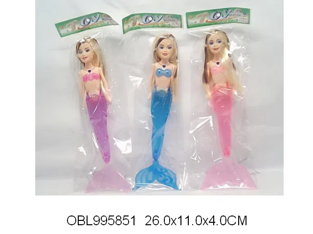 9寸实身美人鱼芭芘带灯光 包电 3色混装_OBL995851