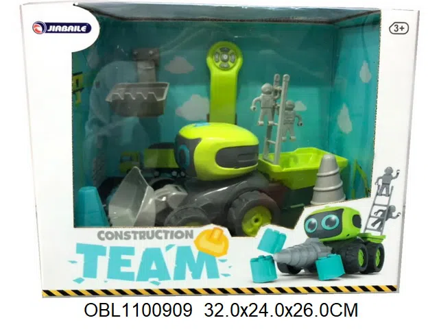 红外线遥控太空工程车带灯光音乐 无包电_OBL1100909