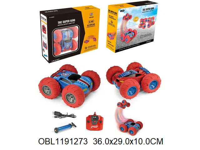 2.4G遥控翻跳车配USB线 车身4.8V镍镉电池包电 遥控器2*AA电池无包_OBL1191273