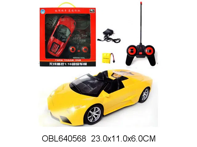 1:18四通遥控车带灯光配充电器 车身包电 遥控器无包电 27频率 中文版_OBL640568