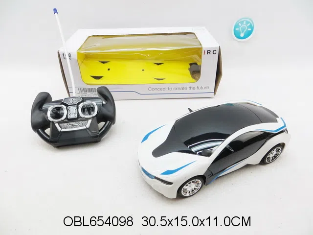 1：18四通遥控车带灯光 无包电 27频率 白 红2色混装_OBL654098