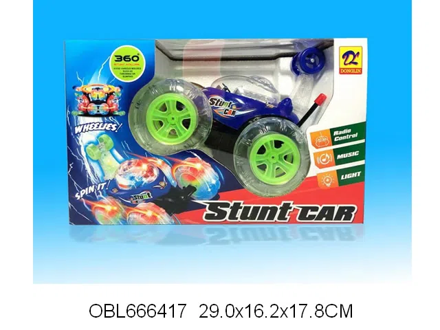 4通遥控明轮翻斗车带灯光音乐配USB充电线  车身包电 遥控器无包电 40频率_OBL666417