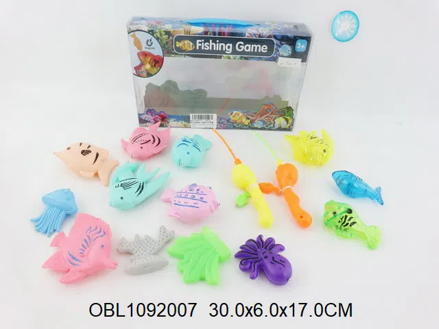 磁性钓鱼套装 3条透明鱼带灯光  包电_OBL1092007