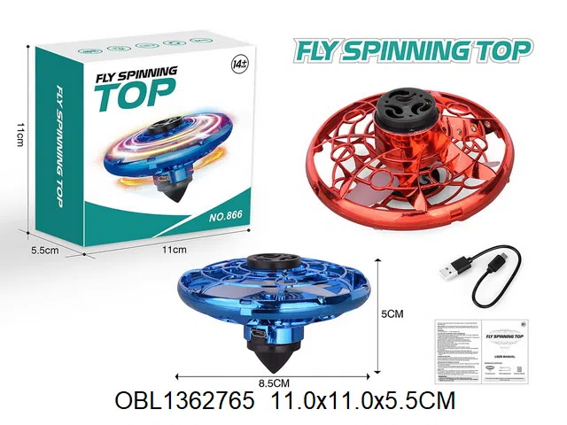飞行回旋陀螺带灯光配USB线 2色混装_OBL1362765