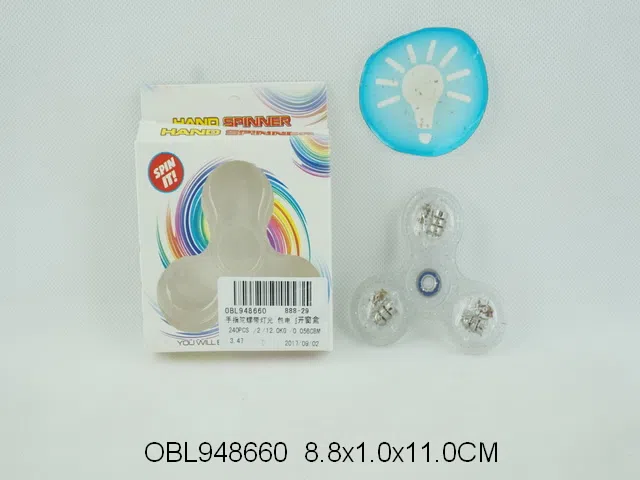 透明手指陀螺带灯光 包电 多色混装_OBL948660