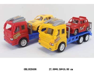 惯性拖头车带滑行小车 2色混装_OBL1828496