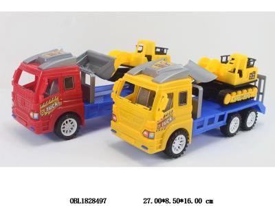 惯性拖头车带滑行推土机 2色混装_OBL1828497