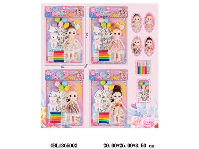 6寸实身活动关节芭芘套装  主体衣服1款1色 款混装_OBL1865002