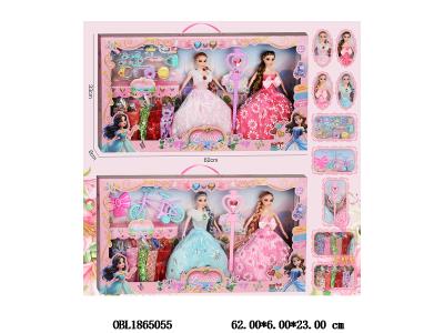 2只装11.5寸实身活动关节芭芘套装 主体衣服1款1色 2款混装_OBL1865055