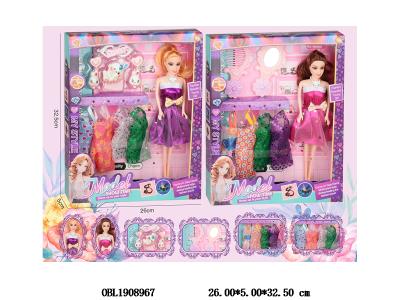 11.5寸实身芭芘套装 主体衣服1款1色 2色混装_OBL1908967