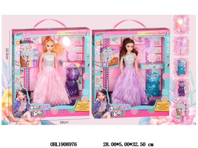 11.5寸空身芭芘套装 主体衣服1款1色 2色混装_OBL1908976