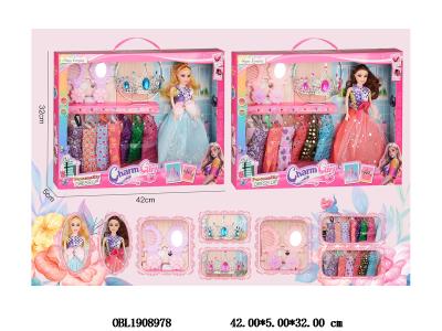 11.5寸实身芭芘套装 主体衣服1款1色 2色混装_OBL1908978